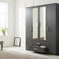 Armoire 4 Portes Gilona Gris