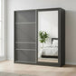 Armoire 2 Portes Coulissantes Lirona Gris