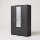 Armoire 3 Portes Nilona Gris