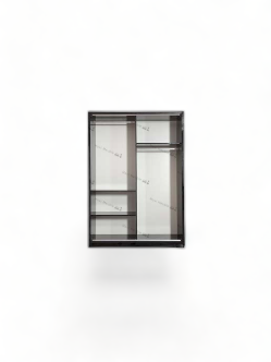 Armoire Doubles Portes Coulissantes - Noir