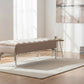 Banquette Coffre Capitonné BEIGE - Velours