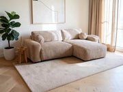 Canapé d'Angle Convertible Réversible Betis Tweed Beige