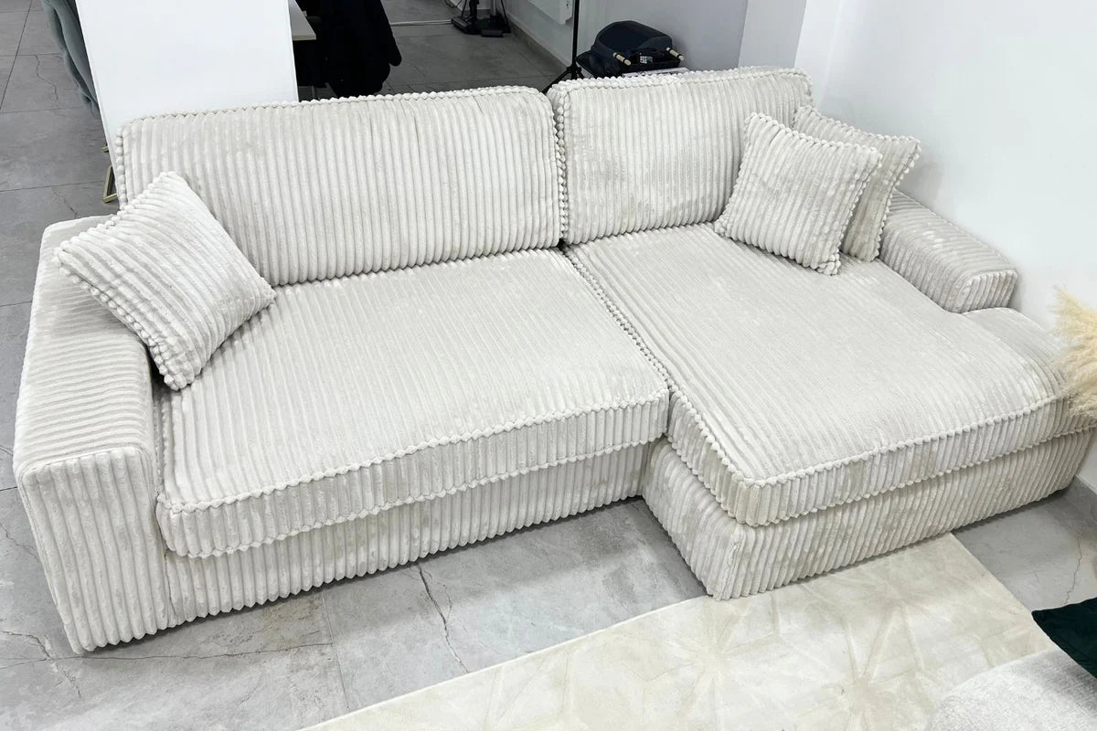 Canapé d'Angle Mini Lexas Doudoud Blanc Cassé