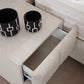 Lit Coffre ELEN BLANC CASSÉ - Chenille