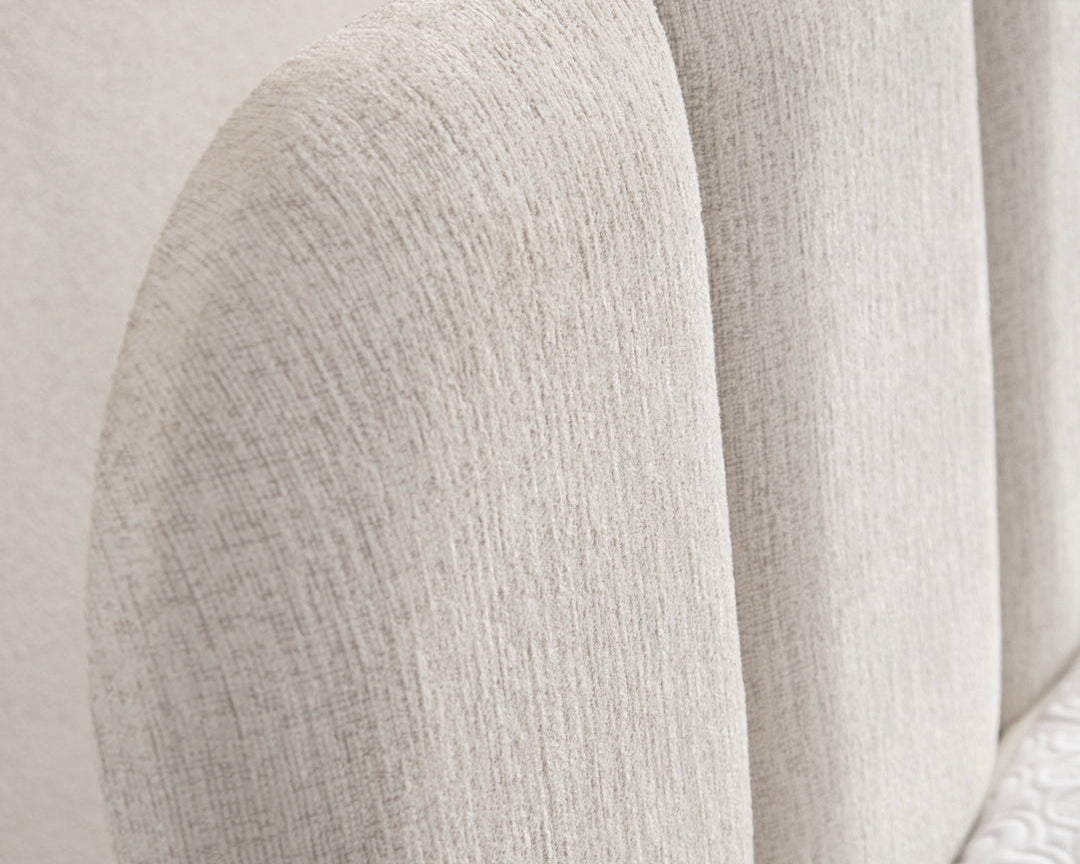 Lit Coffre ELEN BLANC CASSÉ - Chenille