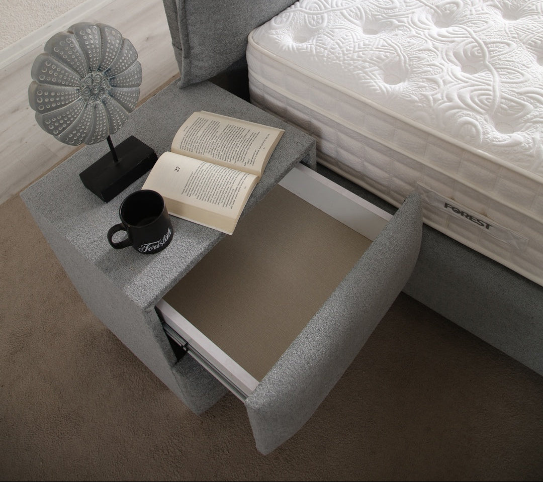 Chevet Coco GRIS - Velours