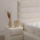 Lit Coffre TV Intégré ICONTY BLANC CASSÉ - Chenille