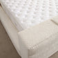Lit Coffre TV Intégré ICONTY BLANC CASSÉ - Chenille
