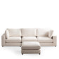 Canapé Modulable Julia Velours 3+1 Pouf