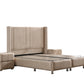 Lit Coffre SILIA BEIGE - Velours