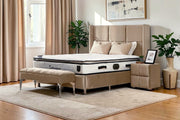 Lit Coffre RIO BEIGE - Velours