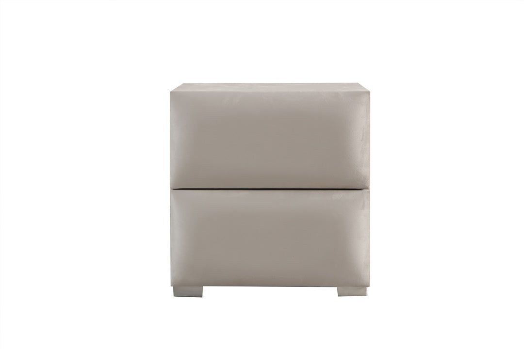 Chevet Coco BLANC CASSÉ - Velours