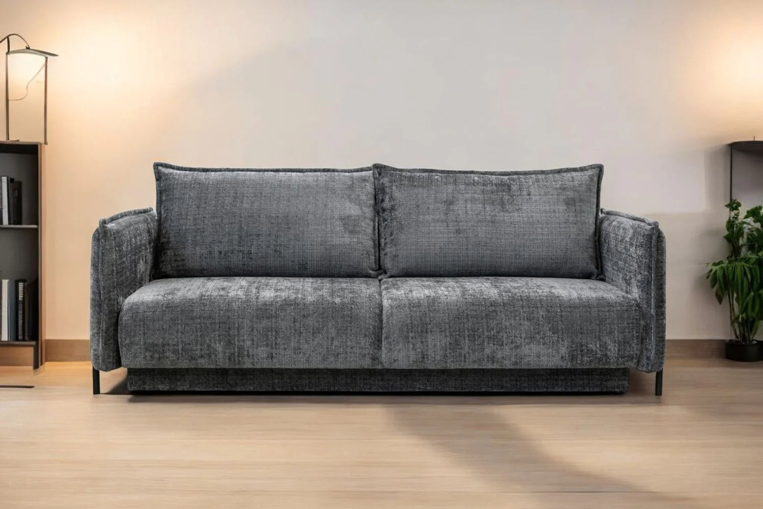 Canapé Convertible Azalfi Tweed Gris