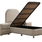 Lit Coffre 1 Place JADE BLANC CASSÉ - Chenille