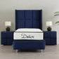Lit Coffre 1 Place RIO BLEU MARINE - Velours