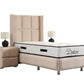 Lit Coffre 1 Place RIO BEIGE - Velours