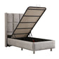 Lit Coffre 1 Place RIO GRIS - Velours