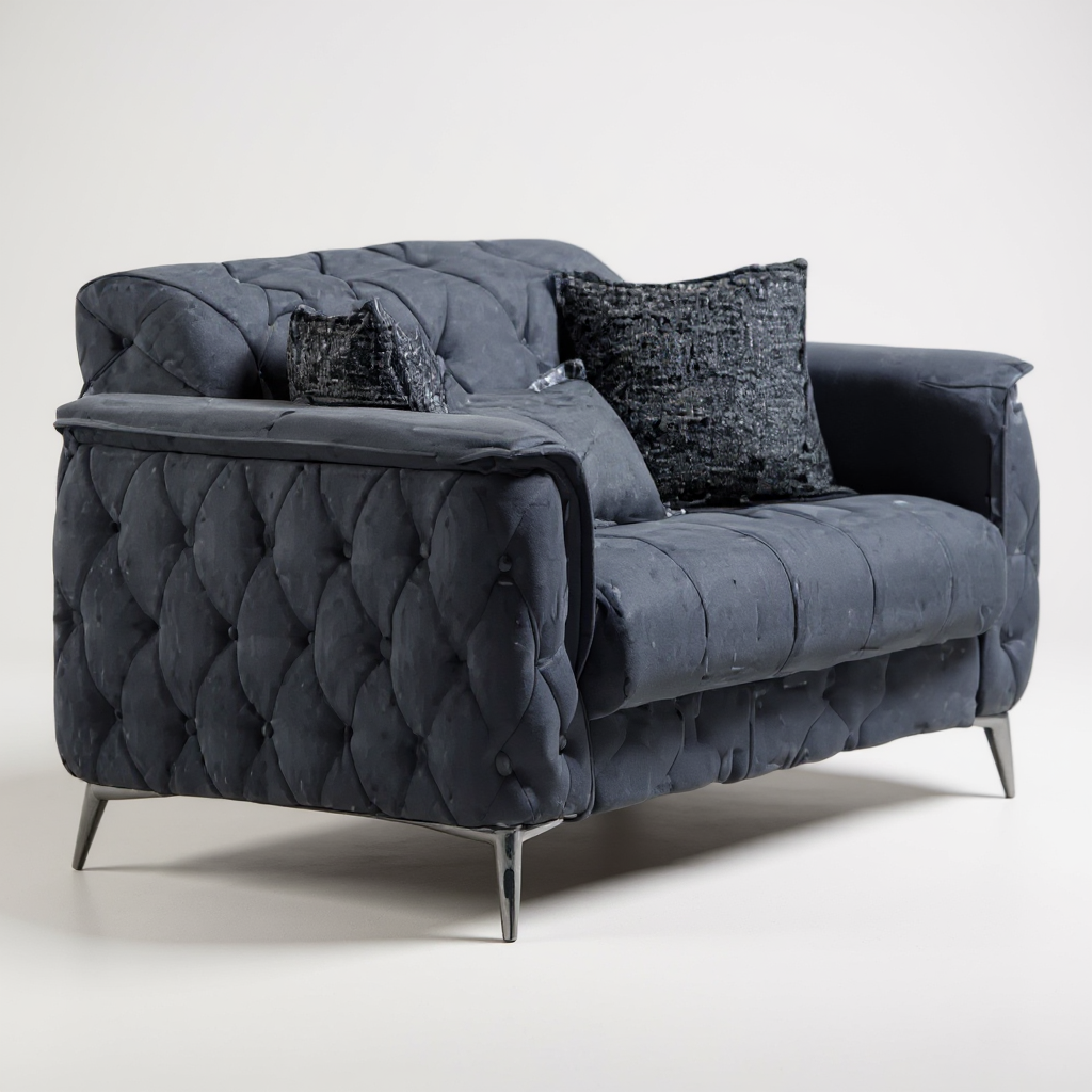 Canapé Convertible 3+2+1 Cubay Velours Gris