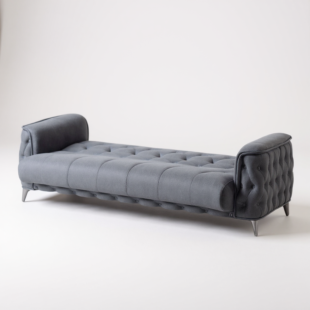 Canapé Convertible 3+2+1 Cubay Velours Gris