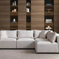 Canapé Modulable Azra Velours Blanc Cassé