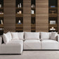 Canapé Modulable Azra Velours Blanc Cassé