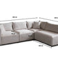 Canapé Modulable Azra Velours Blanc Cassé