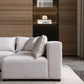 Canapé Modulable Azra Velours Blanc Cassé