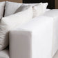 Canapé Modulable Azra Velours Blanc Cassé