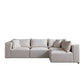 Canapé Modulable Azra Velours Blanc Cassé