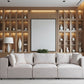 Canapé Modulable Azra Velours Blanc Cassé