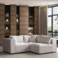 Canapé Modulable Azra Velours Blanc Cassé