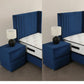 Lit Coffre 1 Place ALMA BLEU MARINE - Velours