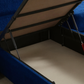 Lit Coffre 1 Place ALMA BLEU MARINE - Velours