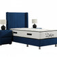 Lit Coffre 1 Place ALMA BLEU MARINE - Velours