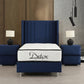 Lit Coffre 1 Place ALMA BLEU MARINE - Velours