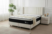 Lit Coffre ALMA BEIGE - Velours