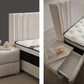 Lit Coffre ALMA BEIGE - Velours