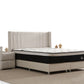 Lit Coffre ALMA BEIGE - Velours