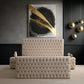 Lit Coffre TV Intégré CAPITY BEIGE - Velours