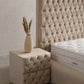 Lit Coffre TV Intégré CAPITY BEIGE - Velours