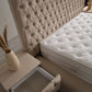 Lit Coffre TV Intégré CAPITY BEIGE - Velours