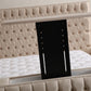 Lit Coffre TV Intégré CAPITY BEIGE - Velours