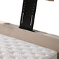 Lit Coffre TV Intégré CAPITY BEIGE - Velours
