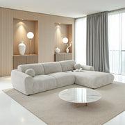 Canapé d'Angle Cloudy Tweed Crème