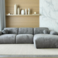 Canapé d'Angle Cloudy Tweed Gris