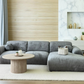 Canapé d'Angle Cloudy Tweed Gris
