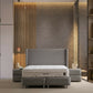 Lit Coffre COCO GRIS - Velours