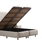 Lit Coffre ALMA BEIGE - Velours