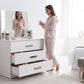 Coiffeuse 3 Tiroirs Gilina Blanc