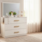 Coiffeuse 3 Tiroirs Gilina Beige